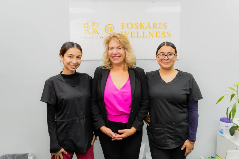 Penny Foskaris with her team at Foskaris Wellness