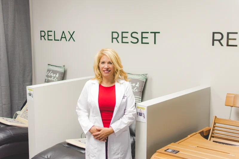 Penny Foskaris in her Anaheim Hills wellness clinic